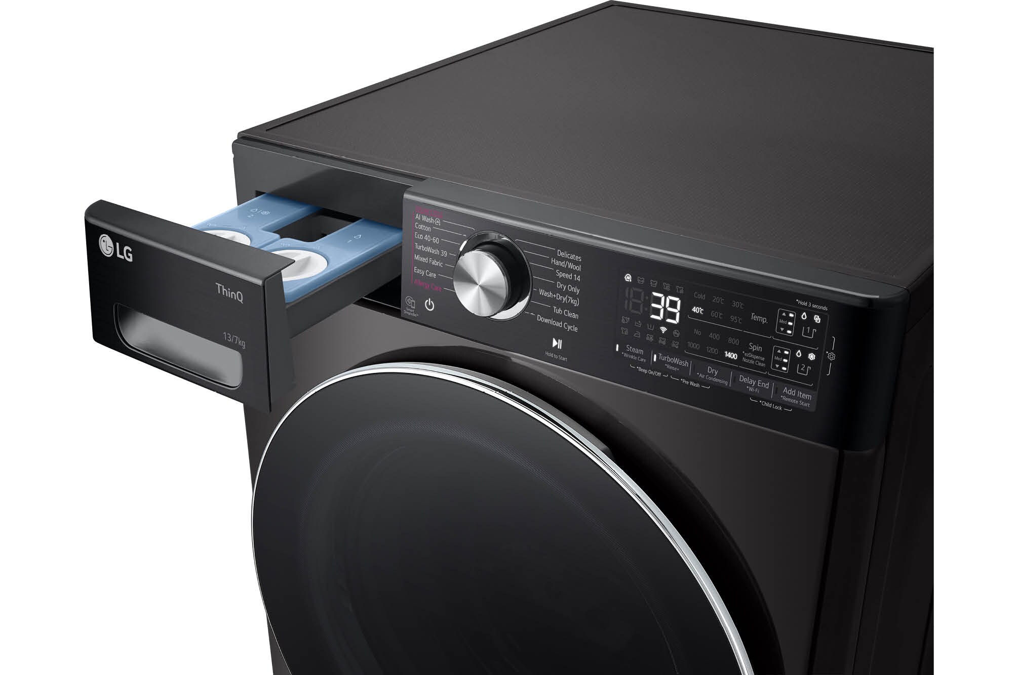 LG Kurutmalı Çamaşır Makinesi | 13 Kg Yıkama 7 Kg Kurutma Kapasitesi | Platinum Siyah Renk - Görsel 3