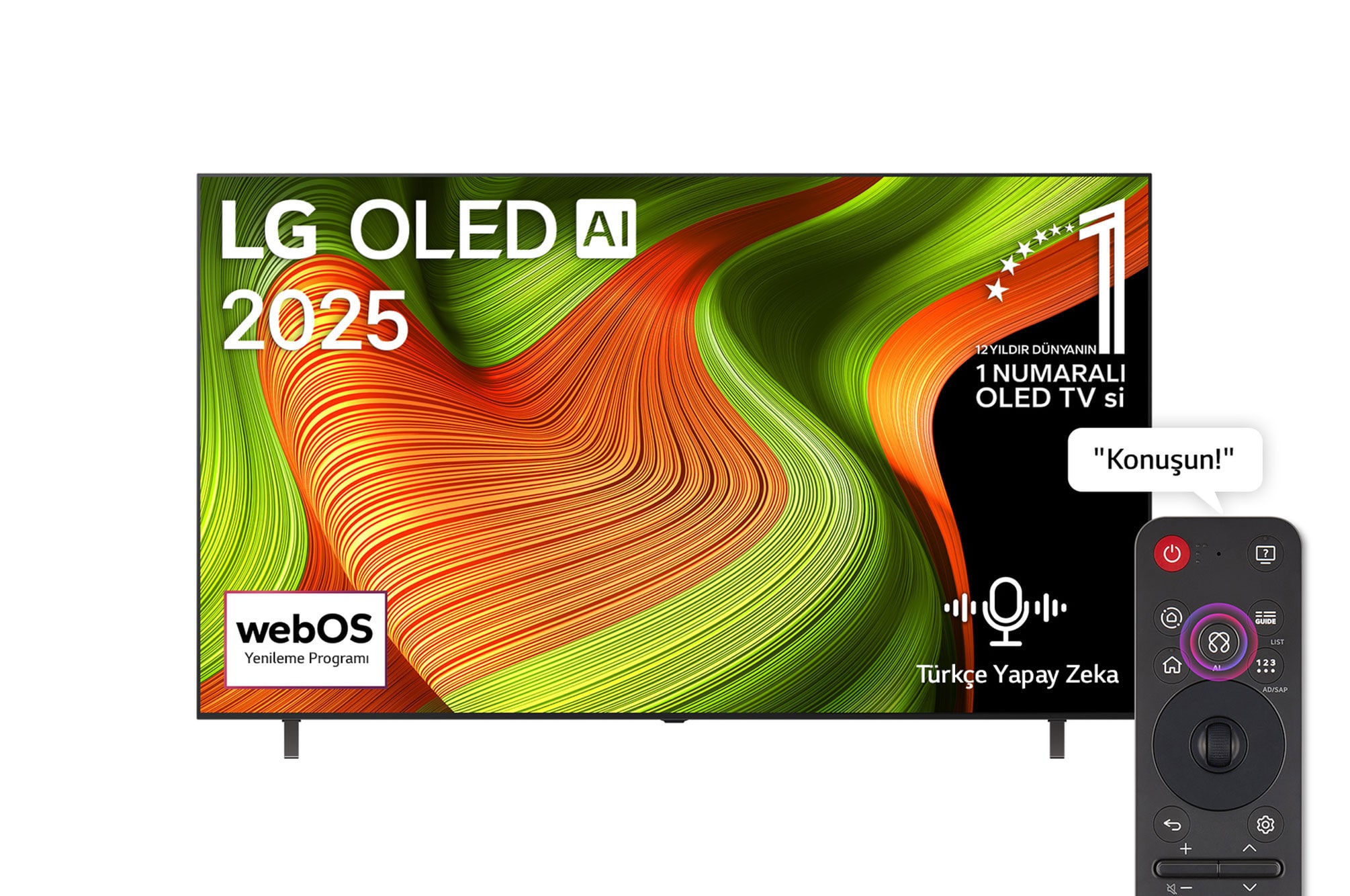 83 inç LG OLED  AI B5 4K 120Hz Smart TV AI Sihirli Kumanda webOS25 2025